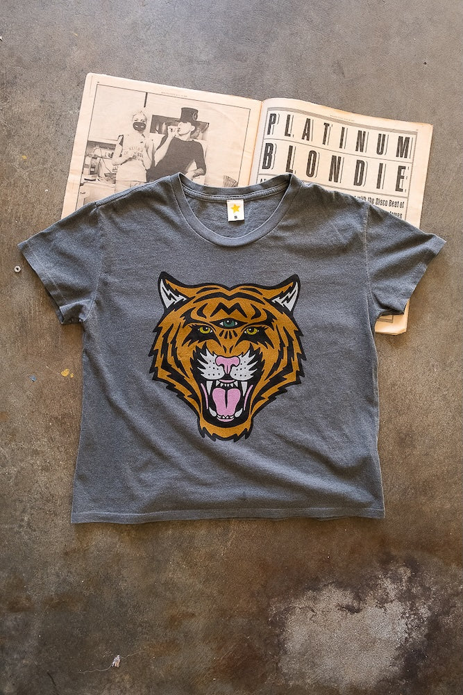 the "cosmic tiger" graphic tee on vintage black