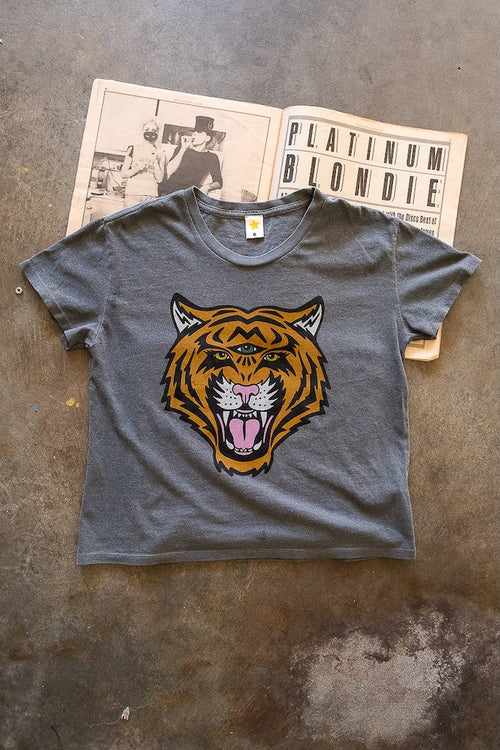 the "cosmic tiger" graphic tee on vintage black
